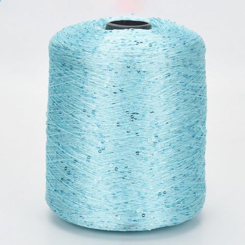 500g Häkelgarn zum Stricken mehrfarbiges Paillette-Garn mit Pailletten Summer Ice Silk Mercerisiertes Garn A-16 von UGEFKMQ