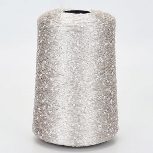 500g Häkelgarn zum Stricken mehrfarbiges Paillette-Garn mit Pailletten Summer Ice Silk Mercerisiertes Garn A-19 von UGEFKMQ