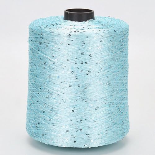 500g Häkelgarn zum Stricken mehrfarbiges Paillette-Garn mit Pailletten Summer Ice Silk Mercerisiertes Garn A-25 von UGEFKMQ