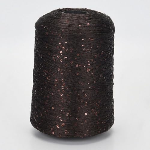 500g Häkelgarn zum Stricken mehrfarbiges Paillette-Garn mit Pailletten Summer Ice Silk Mercerisiertes Garn A-28 von UGEFKMQ