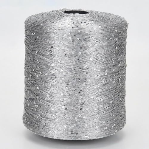 500g Häkelgarn zum Stricken mehrfarbiges Paillette-Garn mit Pailletten Summer Ice Silk Mercerisiertes Garn A-31 von UGEFKMQ