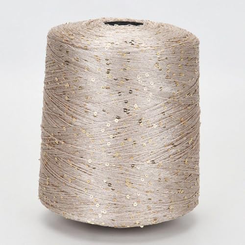 500g Häkelgarn zum Stricken mehrfarbiges Paillette-Garn mit Pailletten Summer Ice Silk Mercerisiertes Garn A-34 von UGEFKMQ