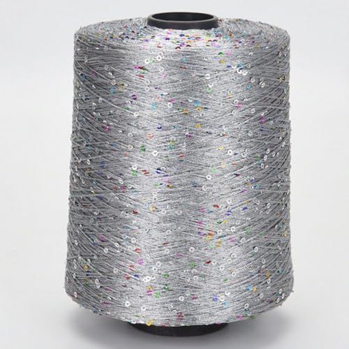 500g Häkelgarn zum Stricken mehrfarbiges Paillette-Garn mit Pailletten Summer Ice Silk Mercerisiertes Garn A-5 von UGEFKMQ