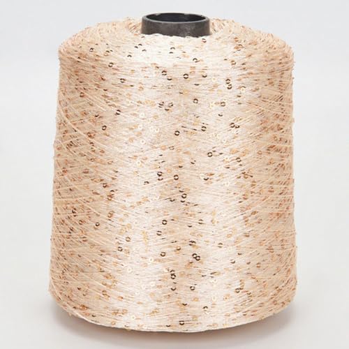 500g Häkelgarn zum Stricken mehrfarbiges Paillette-Garn mit Pailletten Summer Ice Silk Mercerisiertes Garn A-8 von UGEFKMQ