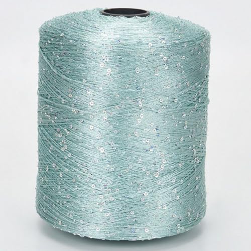 500g Häkelgarn zum Stricken mehrfarbiges Paillette-Garn mit Pailletten Summer Ice Silk Mercerisiertes Garn A-9 von UGEFKMQ