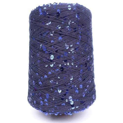 50G mehrfarbiges Paillette-Garn 6mm + 3mm Baumwoll-Paillettengarn glitzerndes Pailletten Garn Baumwolle Strickgarn A-2 von UGEFKMQ