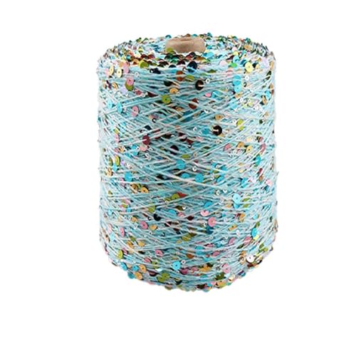 Baumwoll Pailletten Garn Pailletten-Theread 50G/140M Baumwollgarn 6/3 Mm Glitzerndes Garn Pailletten-Theread Accessoires Fantasy-Garn Spitzengarn Kunstgarn 1Pc A-1 von UGEFKMQ