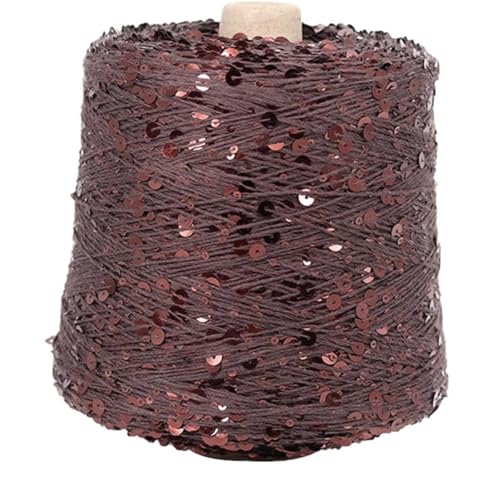 Baumwolle Garn Paillettengarn 50G/140M Baumwollgarn 6 Mm + 3 Mm Glitzerndes Garn Pailletten-Theread Diy-Theread-Zubehör 2Pc A-7 von UGEFKMQ