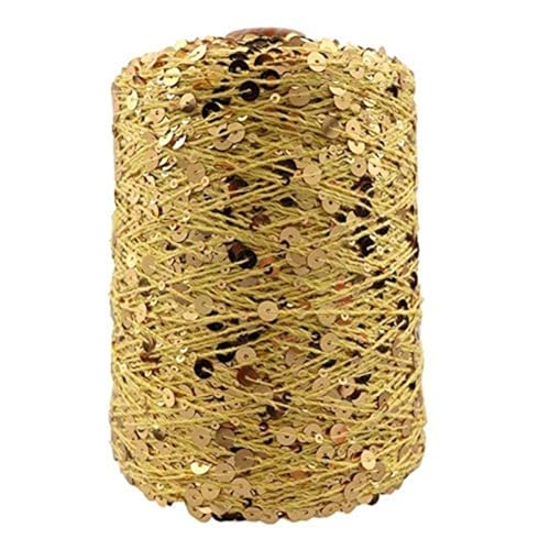 Baumwolle Garn Paillettengarn 50G/140M Baumwollgarn 6 Mm + 3 Mm Spezielles Glitzergarn Diy-Kleidungszubehör Stoffpuppen-Strickgarn 8Pc A-12 von UGEFKMQ