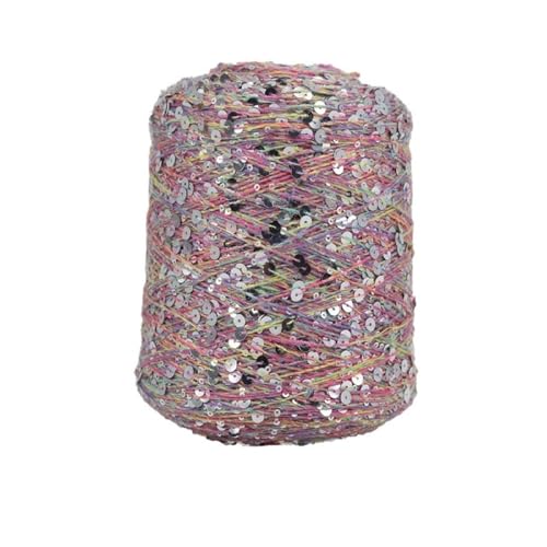 Baumwolle Pailletten Garn Pailletten-Theread 50G/140M Baumwollgarn 6/3 Mm Glitzerndes Garn Pailletten-Theread Accessoires Fantasy-Garn Spitzengarn Kunstgarn 1Pc A-2 von UGEFKMQ