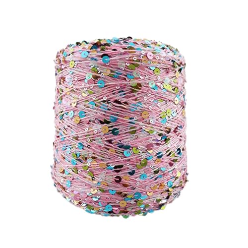 Baumwolle Pailletten Garn Pailletten-Theread 50G/140M Baumwollgarn 6/3 Mm Glitzerndes Garn Pailletten-Theread Accessoires Fantasy-Garn Spitzengarn Kunstgarn 1Pc A-9 von UGEFKMQ