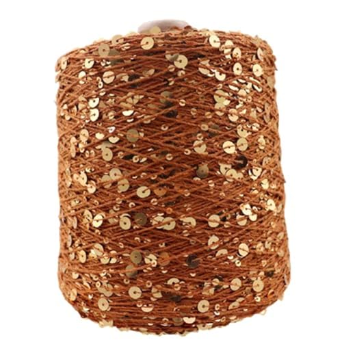 Baumwolle Pailletten Garn Pailletten-Theread 50G/140M Baumwollgarn 6 Mm/3 Mm Spezielles Paillettengarn Diy-Kleidungszubehör Stoffpuppen-Strickgarn 2Pc A-16 von UGEFKMQ