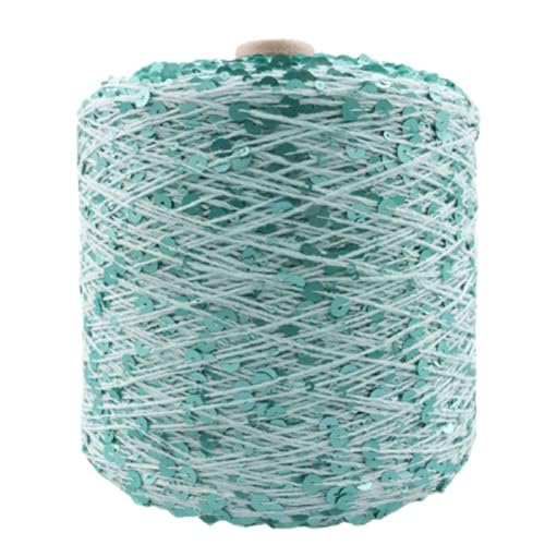 Baumwolle Pailletten Garn Pailletten-Theread 50G/140M Baumwollgarn 6 Mm/3 Mm Spezielles Paillettengarn Diy-Kleidungszubehör Stoffpuppen-Strickgarn 2Pc A-2 von UGEFKMQ