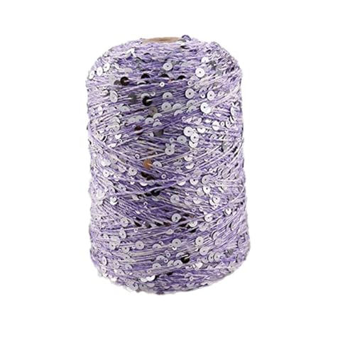 Baumwolle Strickgarn Pailletten-Theread 50G/140M Baumwollgarn 6/3 Mm Glitzerndes Garn Pailletten-Theread Accessoires Fantasy-Garn Spitzengarn Kunstgarn 2Pc A-12 von UGEFKMQ