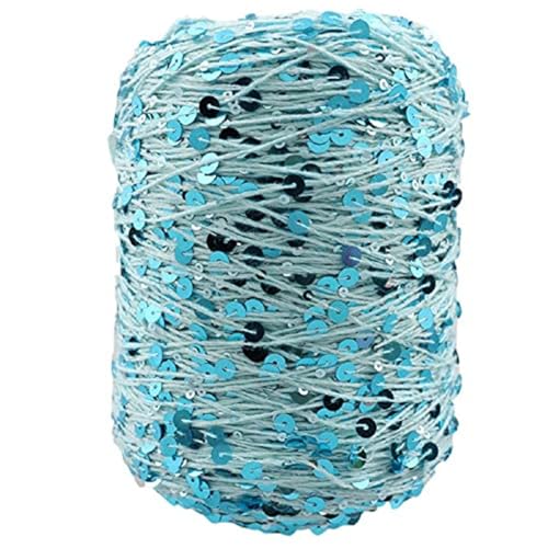 Baumwolle Strickgarn Pailletten-Theread 50G/140M Baumwollgarn 6 Mm/3 Mm Spezielles Paillettengarn Diy-Kleidungszubehör Stoffpuppen-Strickgarn 4Pc A-8 von UGEFKMQ