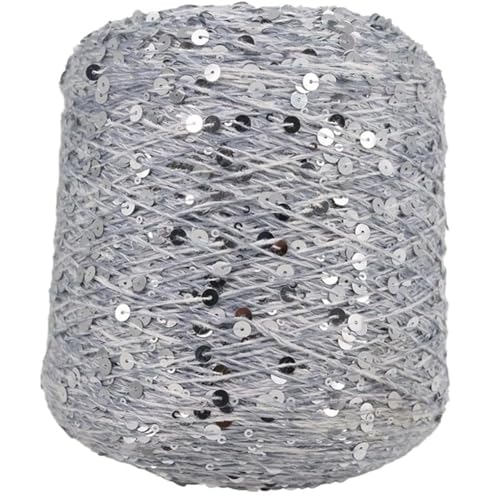 Baumwolle Strickgarn Paillettengarn 50G/140M Baumwollgarn 6 Mm + 3 Mm Glitzerndes Garn Pailletten-Theread Diy-Theread-Zubehör 4Pc A-12 von UGEFKMQ