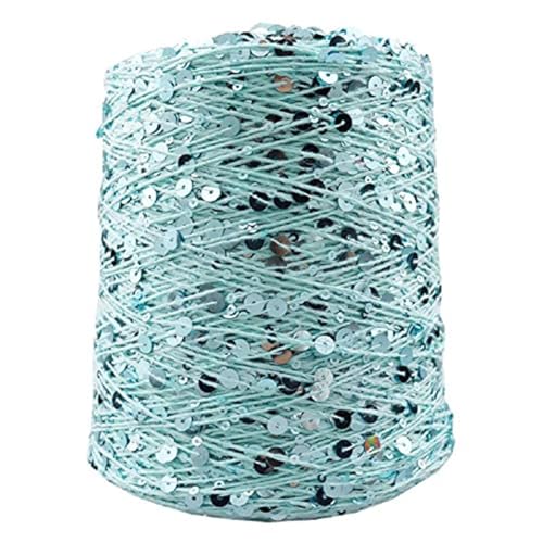 Baumwollgarn Glitzer Pailletten-Theread 50G/140M Baumwollgarn 6 Mm/3 Mm Spezielles Paillettengarn Diy-Kleidungszubehör Stoffpuppen-Strickgarn 1Pc A-3 von UGEFKMQ