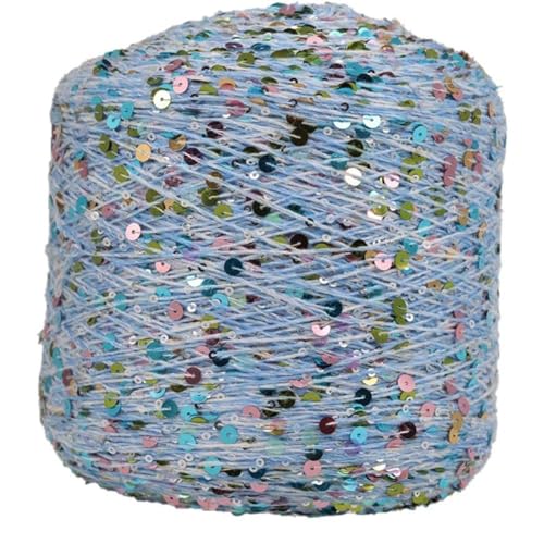 Baumwollgarn Glitzer Paillettengarn 50G/140M Baumwollgarn 6 Mm + 3 Mm Glitzerndes Garn Pailletten-Theread Diy-Theread-Zubehör 1Pc A-17 von UGEFKMQ