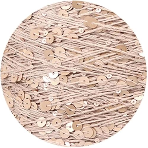 Funkelndes Häkelgarn 50G/140M Paillettengarn Glitzerndes Paillettengarn Stricken 6/3 Mm Baumwollgarn Glitzerndes Paillettengarn 6Pc A-13 von UGEFKMQ