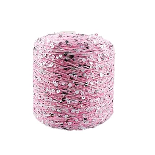 Funkelndes Häkelgarn Pailletten-Theread 50G/140M Baumwollgarn 6/3 Mm Glitzerndes Garn Pailletten-Theread Accessoires Fantasy-Garn Spitzengarn Kunstgarn 1Pc A-10 von UGEFKMQ