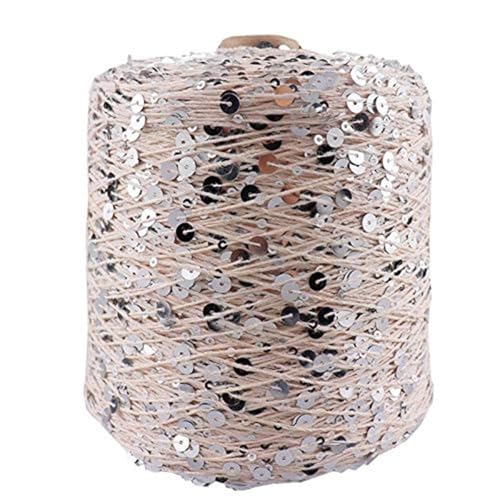 Garnstränge 50G Glitzergarn 140 M Baumwollgarn 6 Mm + 3 Mm Lame-Garn Pailletten-Theread-Zubehör Kunstgarn 1Pc A-15 von UGEFKMQ