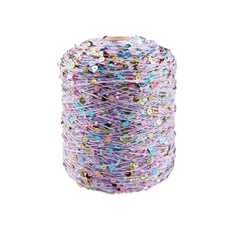 Gefärbtes Garn Pailletten-Theread 50G/140M Baumwollgarn 6/3 Mm Glitzerndes Garn Pailletten-Theread Accessoires Fantasy-Garn Spitzengarn Kunstgarn 1Pc A-11 von UGEFKMQ