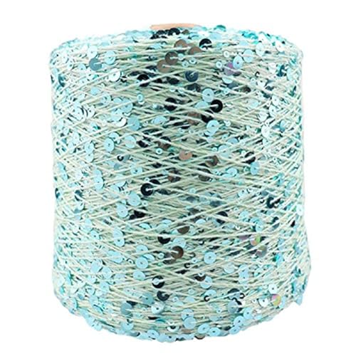 Gefärbtes Garn Pailletten-Theread 50G/140M Baumwollgarn 6 Mm/3 Mm Spezielles Paillettengarn Diy-Kleidungszubehör Stoffpuppen-Strickgarn 2Pc A-6 von UGEFKMQ