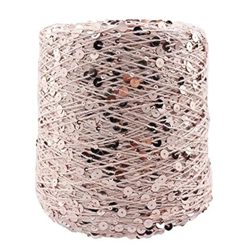 Gefärbtes Garn Paillettengarn 50G/140M Baumwollgarn 6 Mm + 3 Mm Spezielles Glitzergarn Diy-Kleidungszubehör Stoffpuppen-Strickgarn 8Pc A-16 von UGEFKMQ