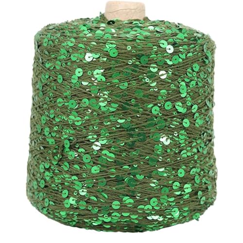 Glitzergarn Paillettengarn 50G/140M Baumwollgarn 6 Mm + 3 Mm Glitzerndes Garn Pailletten-Theread Diy-Theread-Zubehör 4Pc A-13 von UGEFKMQ