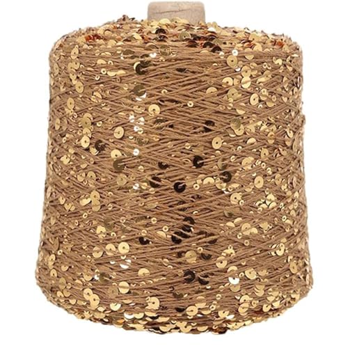 Metallic-Pailletten Bastelgarn Paillettengarn 50G/140M Baumwollgarn 6 Mm + 3 Mm Glitzerndes Garn Pailletten-Theread Diy-Theread-Zubehör 2Pc A-4 von UGEFKMQ