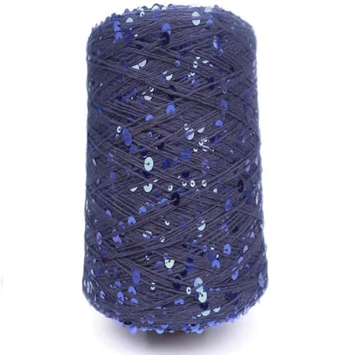 Pailletten-Baumwollgarn Glitzergarn 50G/140M 6/3 Mm Pailletten-Häkelgarn Weiß Silberfarben Glänzend Glitzerndes Strickgarn Zubehörgarn Diy Makramee Taschentuch 4Pc A- von UGEFKMQ