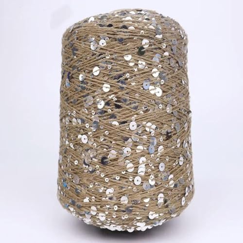 Pailletten-Garn Spezielles Paillettengarn 50G/140M 6/3 Mm Paillettengarn Glitzergarn Pailletten-Theread-Kunstgarn Diy-Bekleidungszubehör 1Pc A-19 von UGEFKMQ