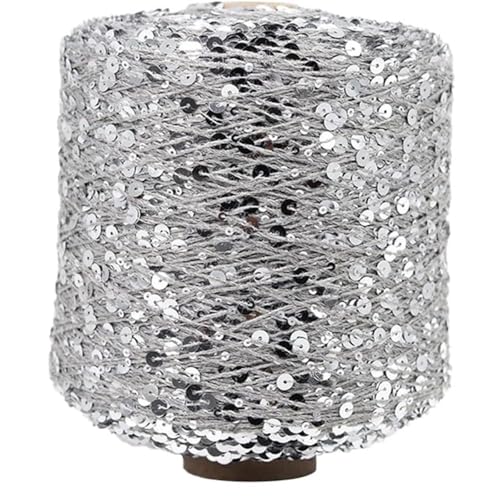 Spezielles Paillettengarn Paillettengarn 50G/140M Baumwollgarn 6 Mm + 3 Mm Glitzerndes Garn Pailletten-Theread Diy-Theread-Zubehör 8Pc A-14 von UGEFKMQ