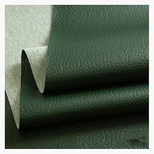 Kunstleder Polsterstoff Kaschiert Meterware MöBelstoff FüR SäMtliche Polsterarbeiten,Autos,Boote,Dekorationen 140 Cm Breit 1m Meterware Verkauft (Farbe:Grün)(Dark green,1.4X10m) von UGIENRHV