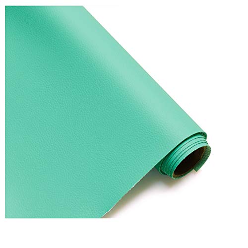 Leder Kunstleder Gewebe Leder Stoff Mit Litschi-Muster PU-Ledertuch Polsterstoff-Material 0,59mm Dick Für Taschenhut DIY Handwerk Nähen Und Dekorationen(Size:1.6x1m,Color:Gelb)(Lake blue,1.6X1m) von UGIENRHV