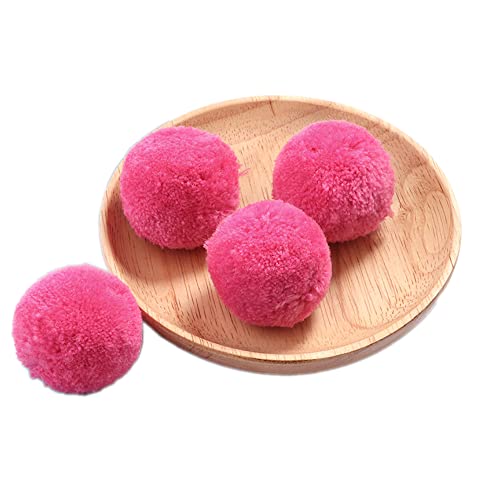 30 Stück 50 mm Bunte Pompons zum Basteln, Bunte Pompons Bälle, Pompons zum Basteln, Pompons Bälle für Ostern, Weihnachten, Bunte Pompons für DIY Handwerk, Tischdekoration (Rosa) von UGUGU