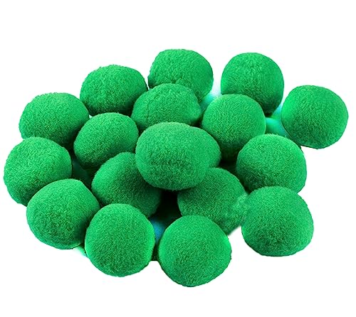 50 Stück Bunte Große Pompons,Ø5cm Pompoms zum Basteln, Elastische Pompoms Plüschbälle, Pompoms Bälle für Ostern, Weihnachten, Geburtstag Pompoms für DIY Kreative Basteln(Grün) von UGUGU