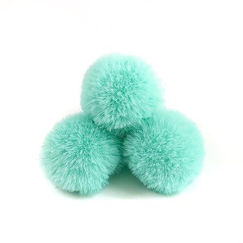 Kunstpelz Pom Pom Bälle,Pompoms,20 Stück 5cm Pompons Kunstpelz Bommel Farbige Pelzbälle mit elastischer Schlaufe für DIY Handwerk Weihnachtsdeko Tischdekoration Geburtstag Dekoration Kleidung Zubehör von UGUGU