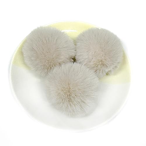 Kunstpelz Pom Pom Bälle,Pompoms,20 Stück 5cm Pompons Kunstpelz Bommel Farbige Pelzbälle mit elastischer Schlaufe für DIY Handwerk Weihnachtsdeko Tischdekoration Geburtstag Dekoration Kleidung Zubehör von UGUGU