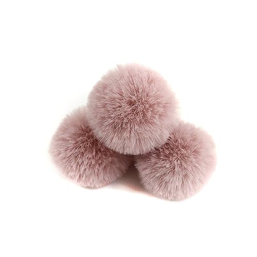 Kunstpelz Pom Pom Bälle,Pompoms,20 Stück 5cm Pompons Kunstpelz Bommel Farbige Pelzbälle mit elastischer Schlaufe für DIY Handwerk Weihnachtsdeko Tischdekoration Geburtstag Dekoration Kleidung Zubehör von UGUGU