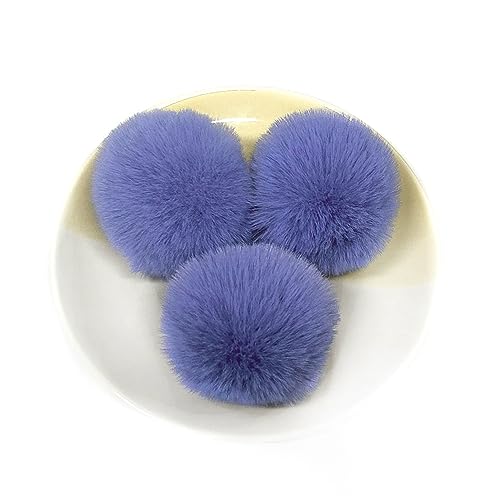 Kunstpelz Pom Pom Bälle,Pompoms,20 Stück 5cm Pompons Kunstpelz Bommel Farbige Pelzbälle mit elastischer Schlaufe für DIY Handwerk Weihnachtsdeko Tischdekoration Geburtstag Dekoration Kleidung Zubehör von UGUGU