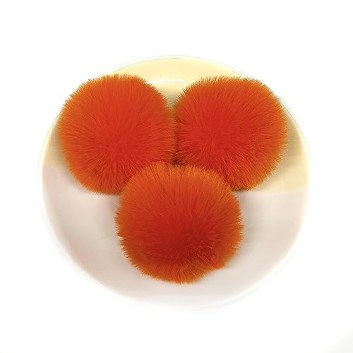 Kunstpelz Pom Pom Bälle,Pompoms,20 Stück 5cm Pompons Kunstpelz Bommel Farbige Pelzbälle mit elastischer Schlaufe für DIY Handwerk Weihnachtsdeko Tischdekoration Geburtstag Dekoration Kleidung Zubehör von UGUGU