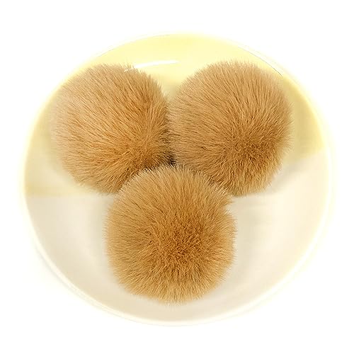 Kunstpelz Pom Pom Bälle,Pompoms,20 Stück 5cm Pompons Kunstpelz Bommel Farbige Pelzbälle mit elastischer Schlaufe für DIY Handwerk Weihnachtsdeko Tischdekoration Geburtstag Dekoration Kleidung Zubehör von UGUGU