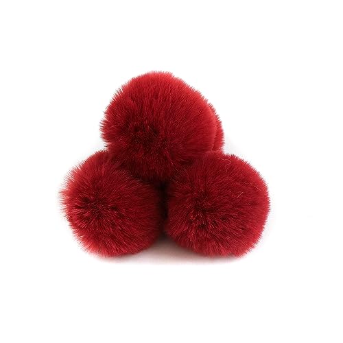 Kunstpelz Pom Pom Bälle,Pompoms,20 Stück 5cm Pompons Kunstpelz Bommel Farbige Pelzbälle mit elastischer Schlaufe für DIY Handwerk Weihnachtsdeko Tischdekoration Geburtstag Dekoration Kleidung Zubehör von UGUGU