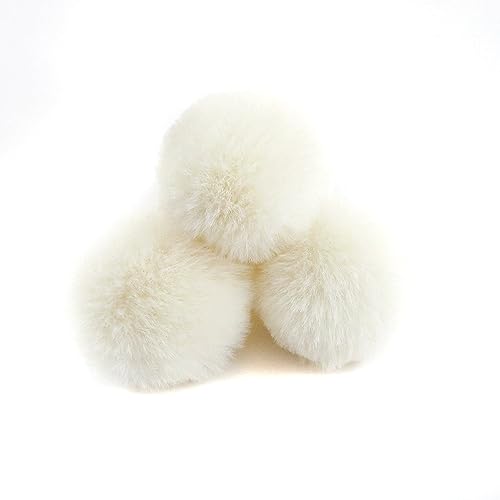 Kunstpelz Pom Pom Bälle,Pompoms,20 Stück 5cm Pompons Kunstpelz Bommel Farbige Pelzbälle mit elastischer Schlaufe für DIY Handwerk Weihnachtsdeko Tischdekoration Geburtstag Dekoration Kleidung Zubehör von UGUGU