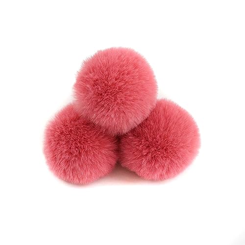 Kunstpelz Pom Pom Bälle,Pompoms,20 Stück 5cm Pompons Kunstpelz Bommel Farbige Pelzbälle mit elastischer Schlaufe für DIY Handwerk Weihnachtsdeko Tischdekoration Geburtstag Dekoration Kleidung Zubehör von UGUGU