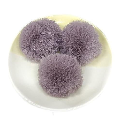 Kunstpelz Pom Pom Bälle,Pompoms,20 Stück 5cm Pompons Kunstpelz Bommel Farbige Pelzbälle mit elastischer Schlaufe für DIY Handwerk Weihnachtsdeko Tischdekoration Geburtstag Dekoration Kleidung Zubehör von UGUGU