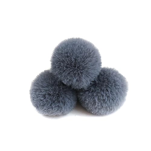 Kunstpelz Pom Pom Bälle,Pompoms,20 Stück 5cm Pompons Kunstpelz Bommel Farbige Pelzbälle mit elastischer Schlaufe für DIY Handwerk Weihnachtsdeko Tischdekoration Geburtstag Dekoration Kleidung Zubehör von UGUGU