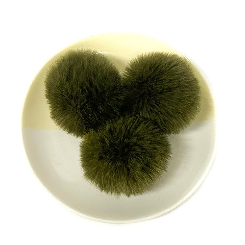 Kunstpelz Pom Pom Bälle,Pompoms,20 Stück 5cm Pompons Kunstpelz Bommel Farbige Pelzbälle mit elastischer Schlaufe für DIY Handwerk Weihnachtsdeko Tischdekoration Geburtstag Dekoration Kleidung Zubehör von UGUGU