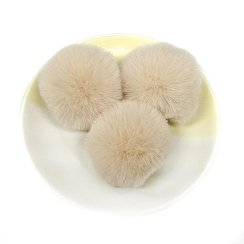 Kunstpelz Pom Pom Bälle,Pompoms,20 Stück 5cm Pompons Kunstpelz Bommel Farbige Pelzbälle mit elastischer Schlaufe für DIY Handwerk Weihnachtsdeko Tischdekoration Geburtstag Dekoration Kleidung Zubehör von UGUGU